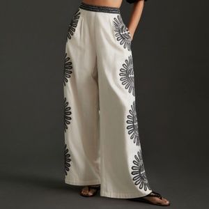 Ollari Embellished Wide-Leg Pants